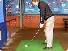 Person on driving range