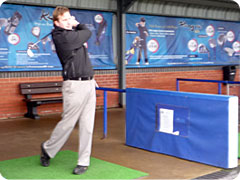 Person on driving range